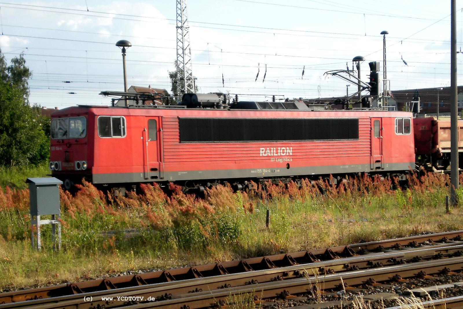 Bahnhof Stendal 21.06.2010, 155 194-4 