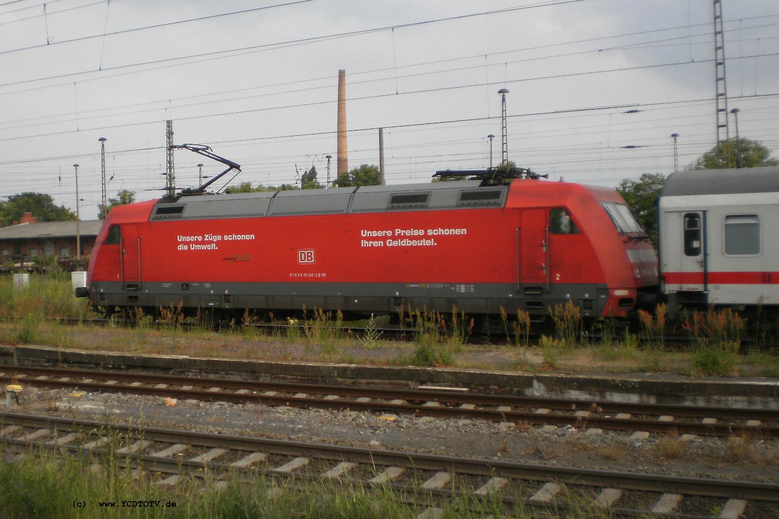 Bahnhof Stendal 25.06.2010, 101 140-2 