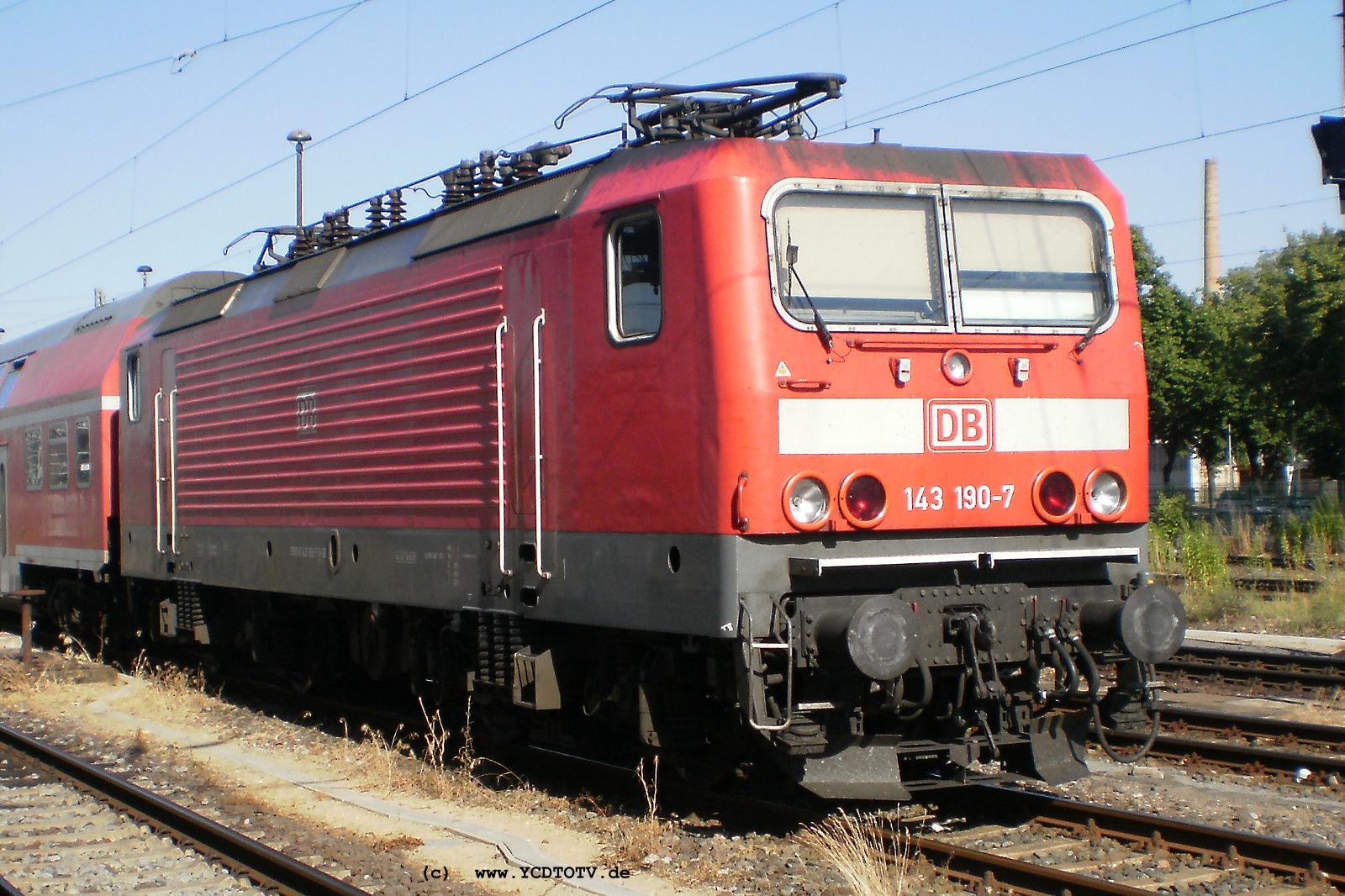 Bahnhof Stendal 07.07.2010, 143 190-7 