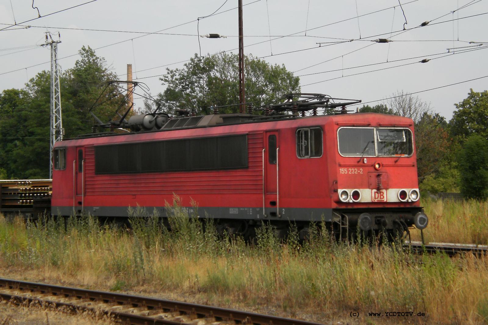 Bahnhof Stendal 12.07.2010, 155 232-2 