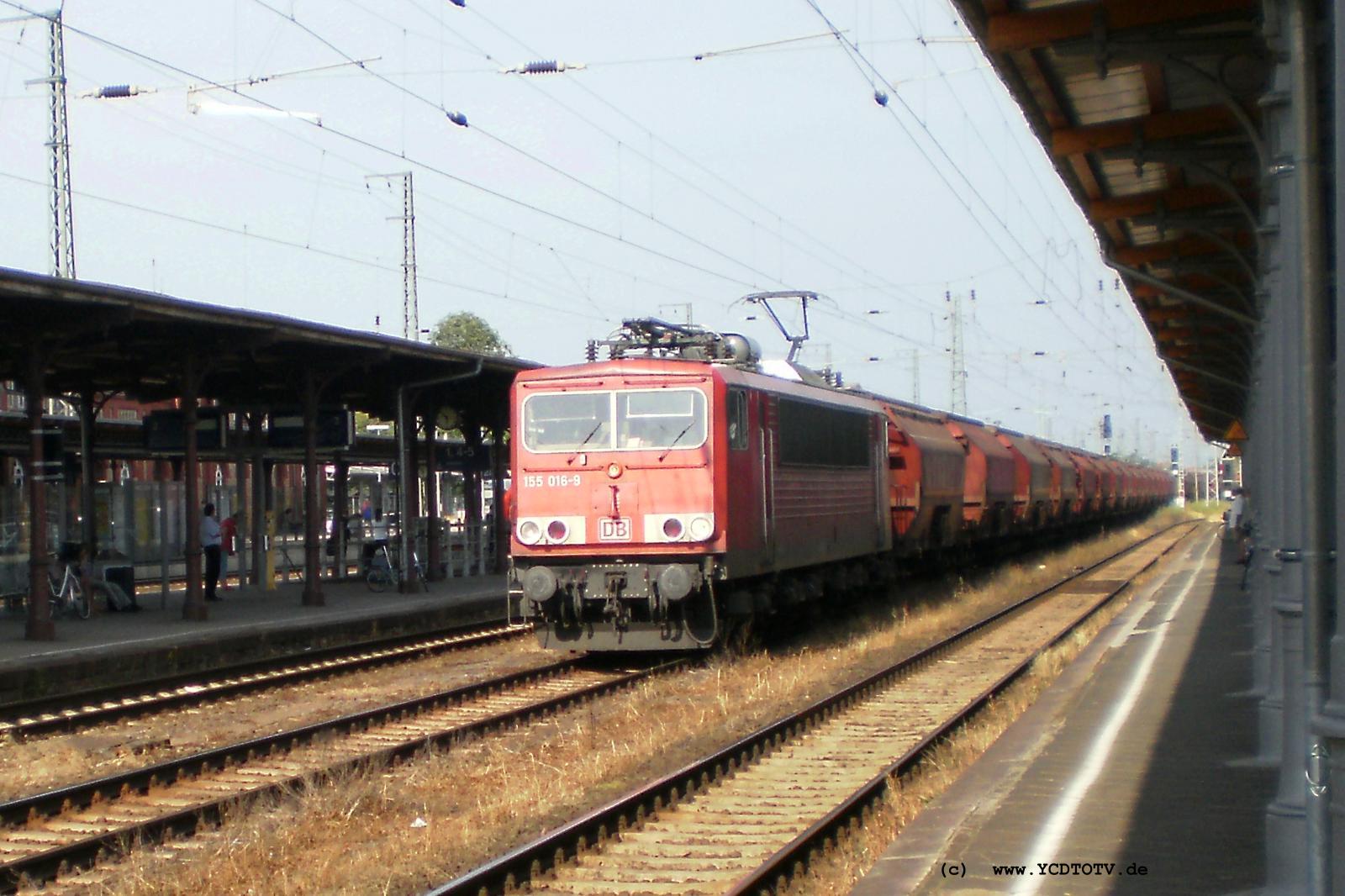 Bahnhof Stendal 12.07.2010, 155 016-9 