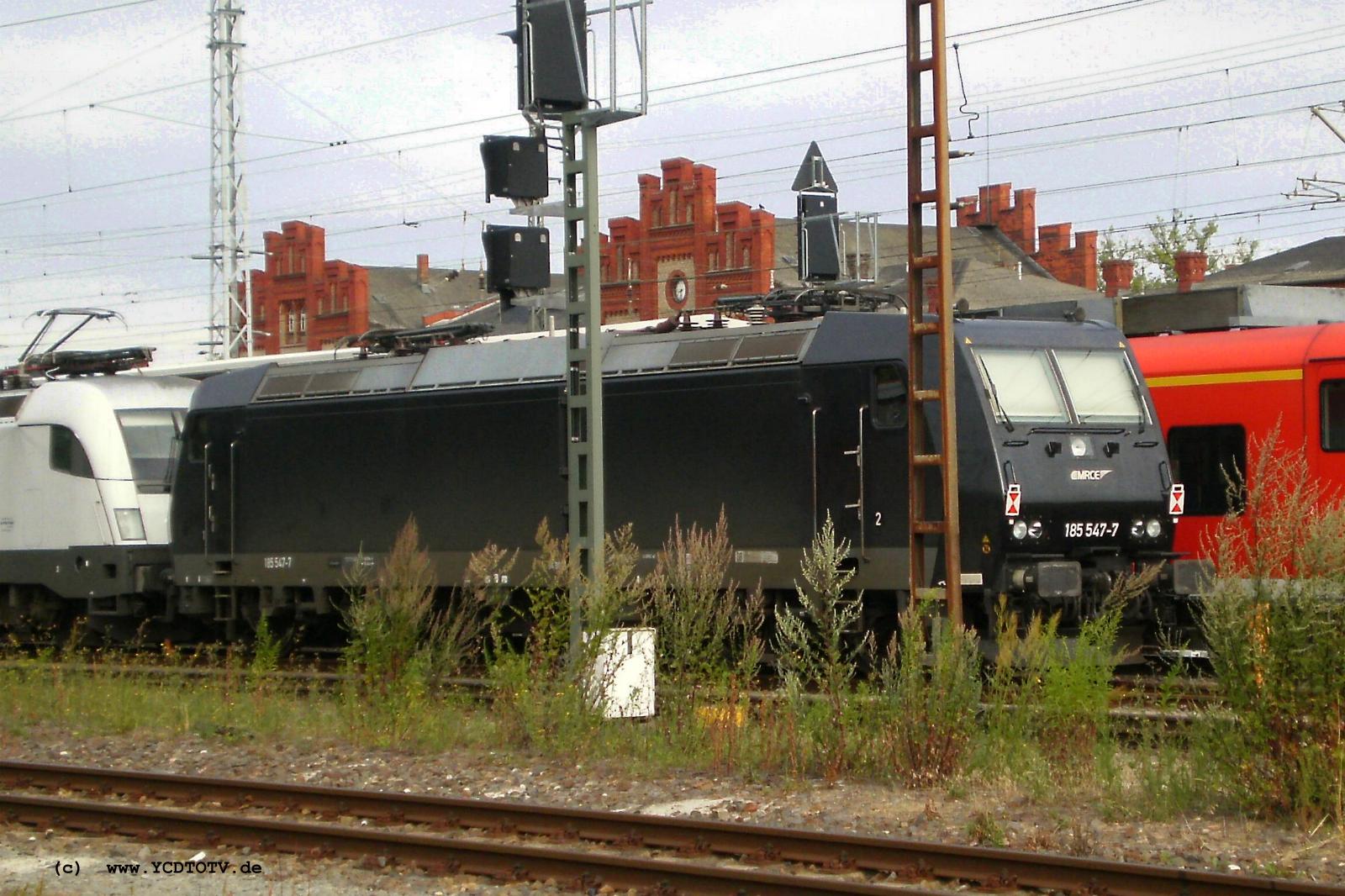 Bahnhof Stendal 25.07.2010, 185 547-7 MRCE 