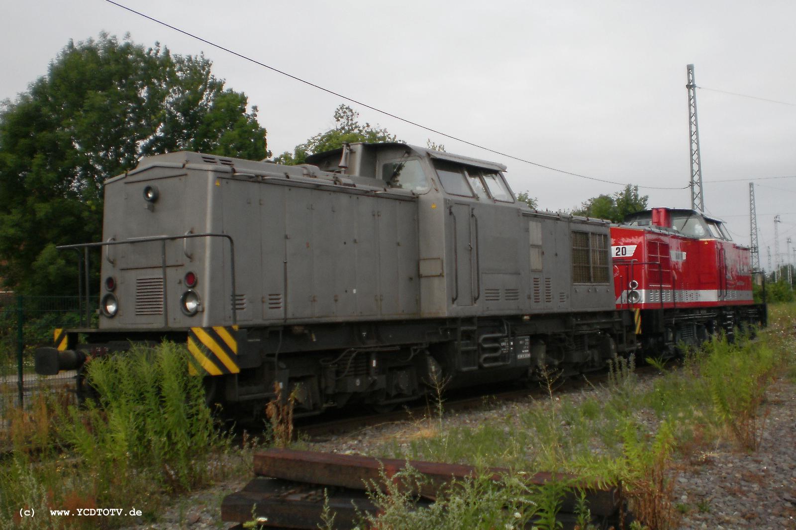 Bahnhof Stendal 25.07.2010, ADAM 20 und 206 354-2 