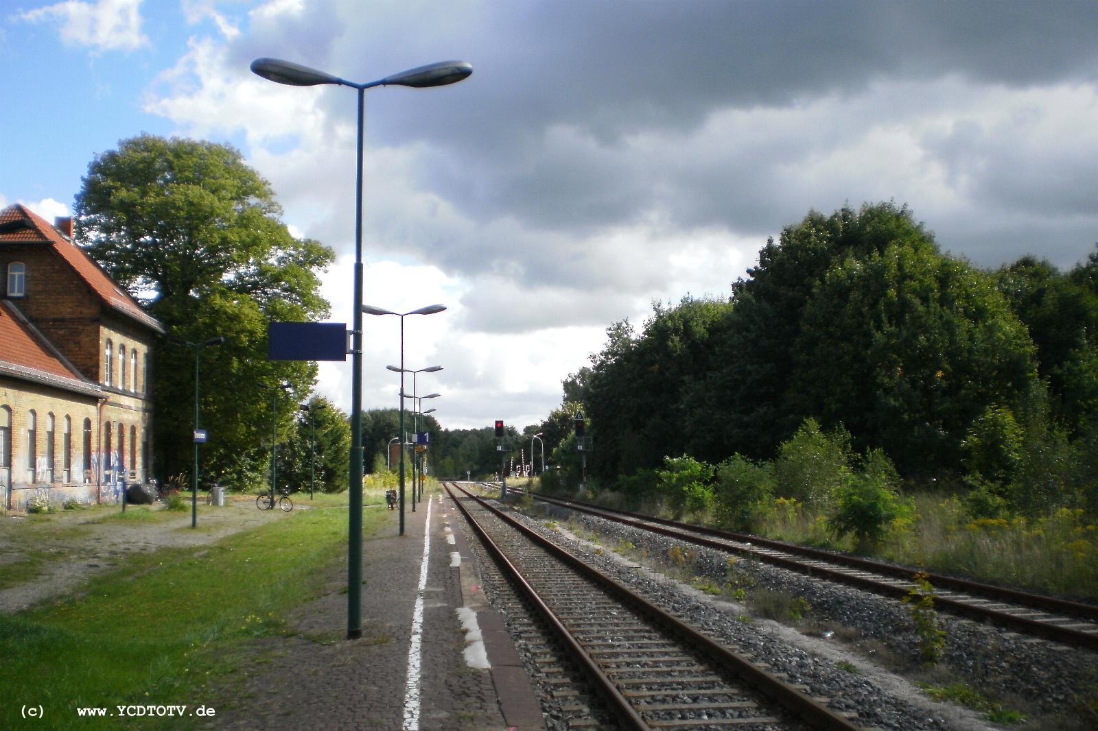 Treuenbriezen Bahnhof, 15.09.2010, Blick nach Norden 